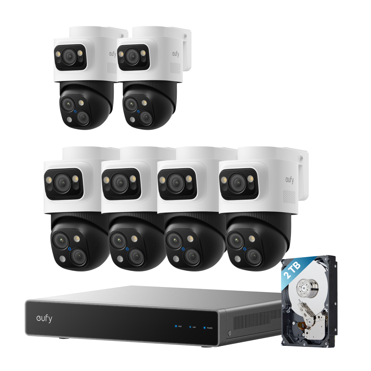 Système de sécurité NVR PoE à 6 caméras eufy S4 Max