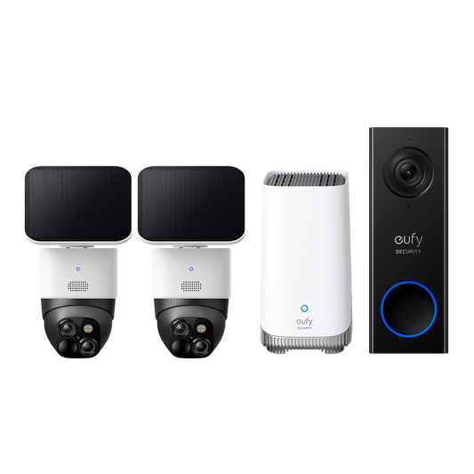 SoloCam S340*2+HomeBase S380+Sonnette vidéo C30 eufy Security