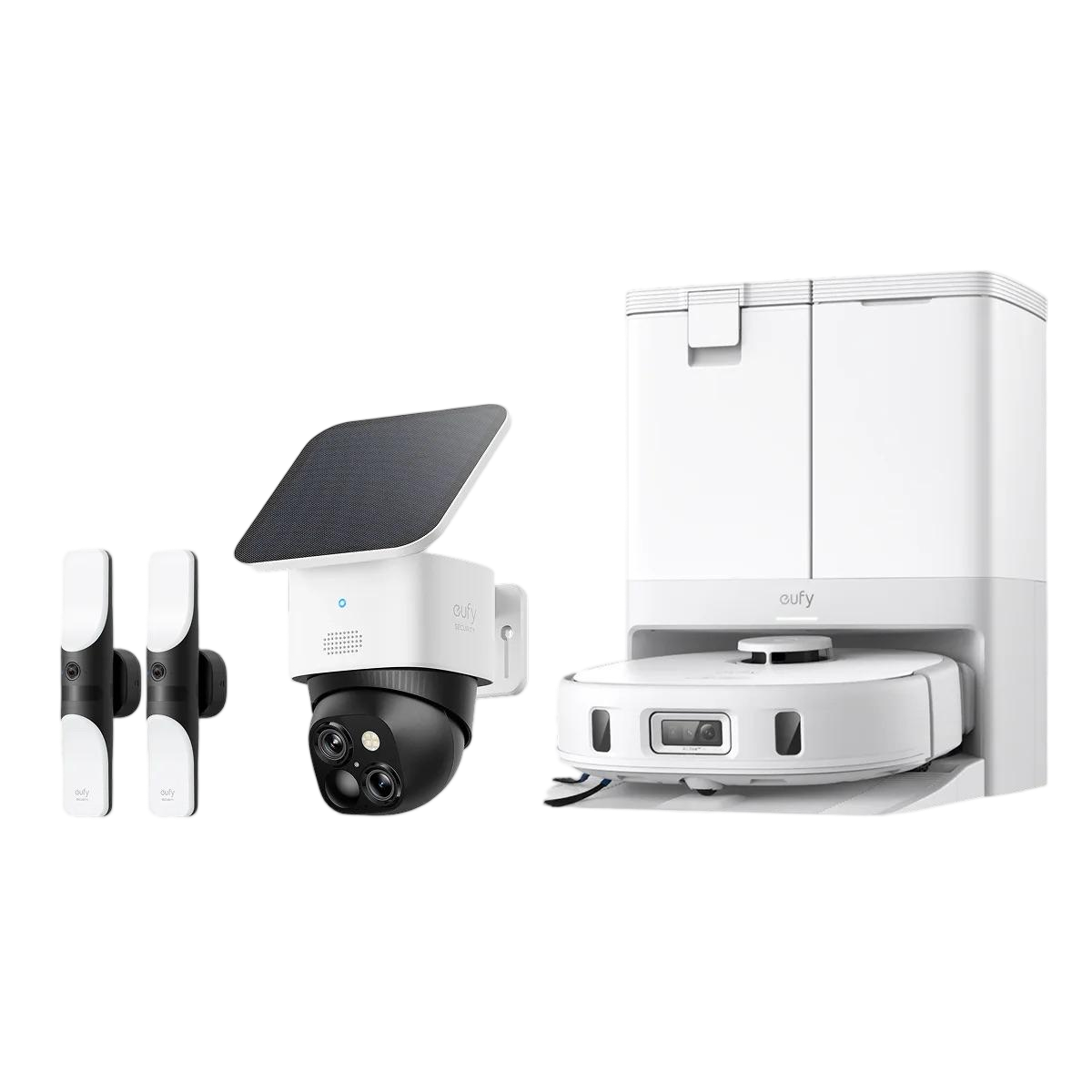 Applique murale filaire avec caméra intégrée S100*2 + SoloCam S340 + eufy X10 Pro Omni