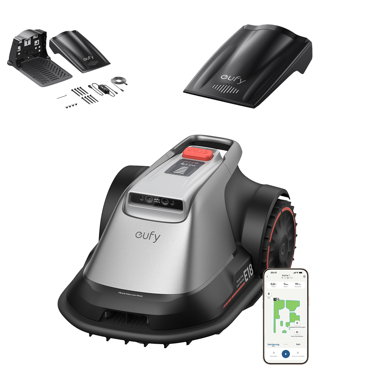 eufy Robot tondeuse E18 +eufy Station de charge complète