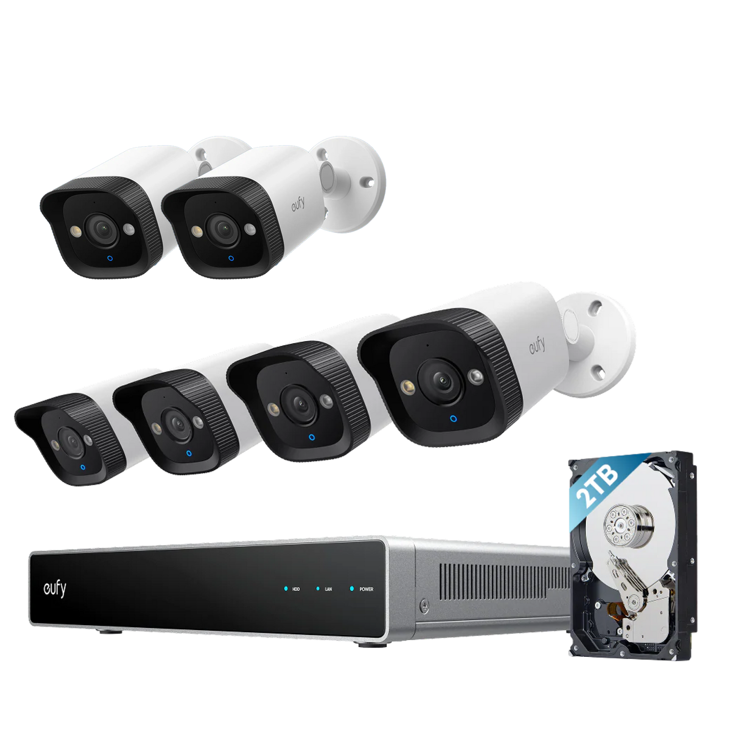 kit de 6 Système de vidéosurveillance NVR PoE eufy E40