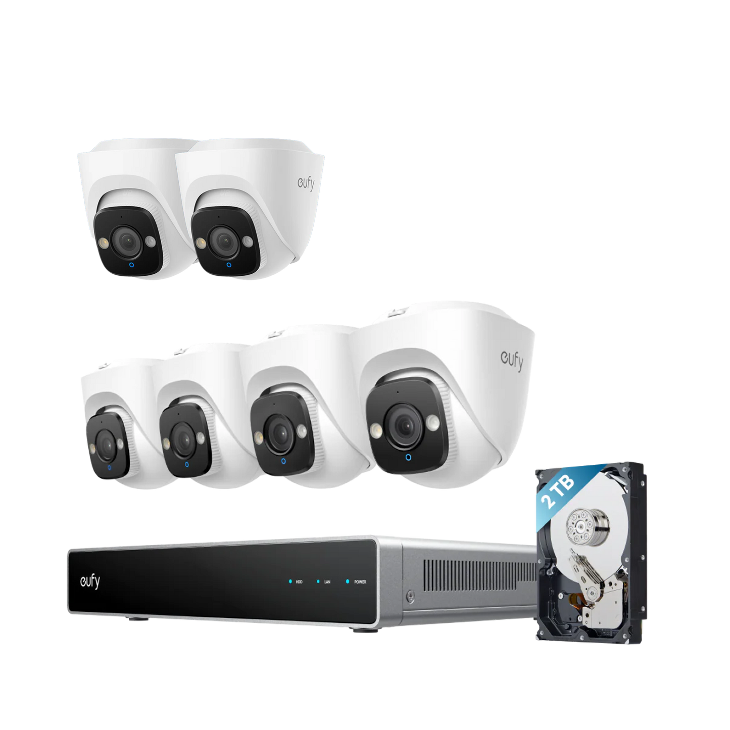 Kit de 6 Système de vidéosurveillance NVR PoE eufy E41