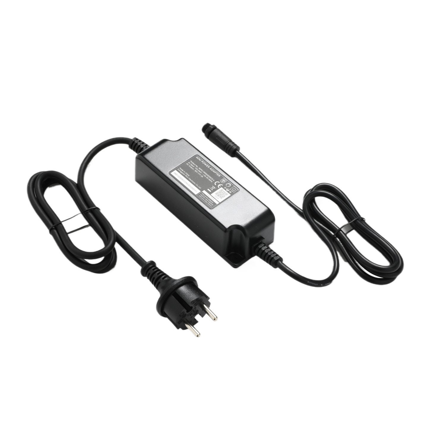 Adaptateur secteur eufy, norme européenne, noir, dimensions 2000 x 40 x 51, compatible avec tondeuses E15/E18