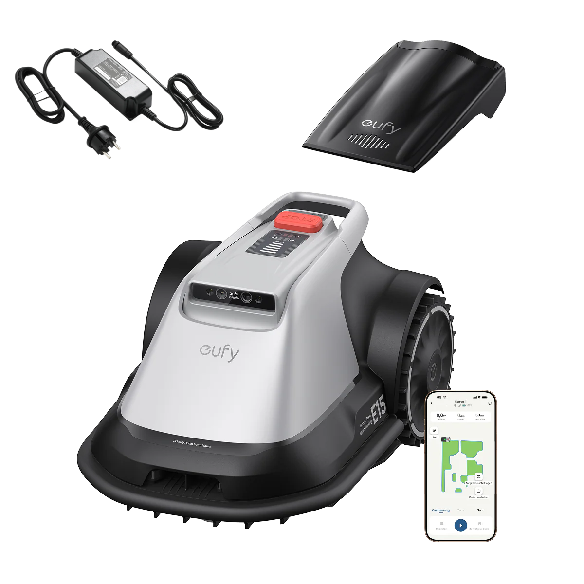 eufy Robot tondeuse E15 + Adaptateur secteur eufy