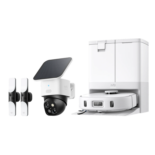 Applique murale filaire avec caméra intégrée S100*2 + SoloCam S340 + eufy X10 Pro Omni