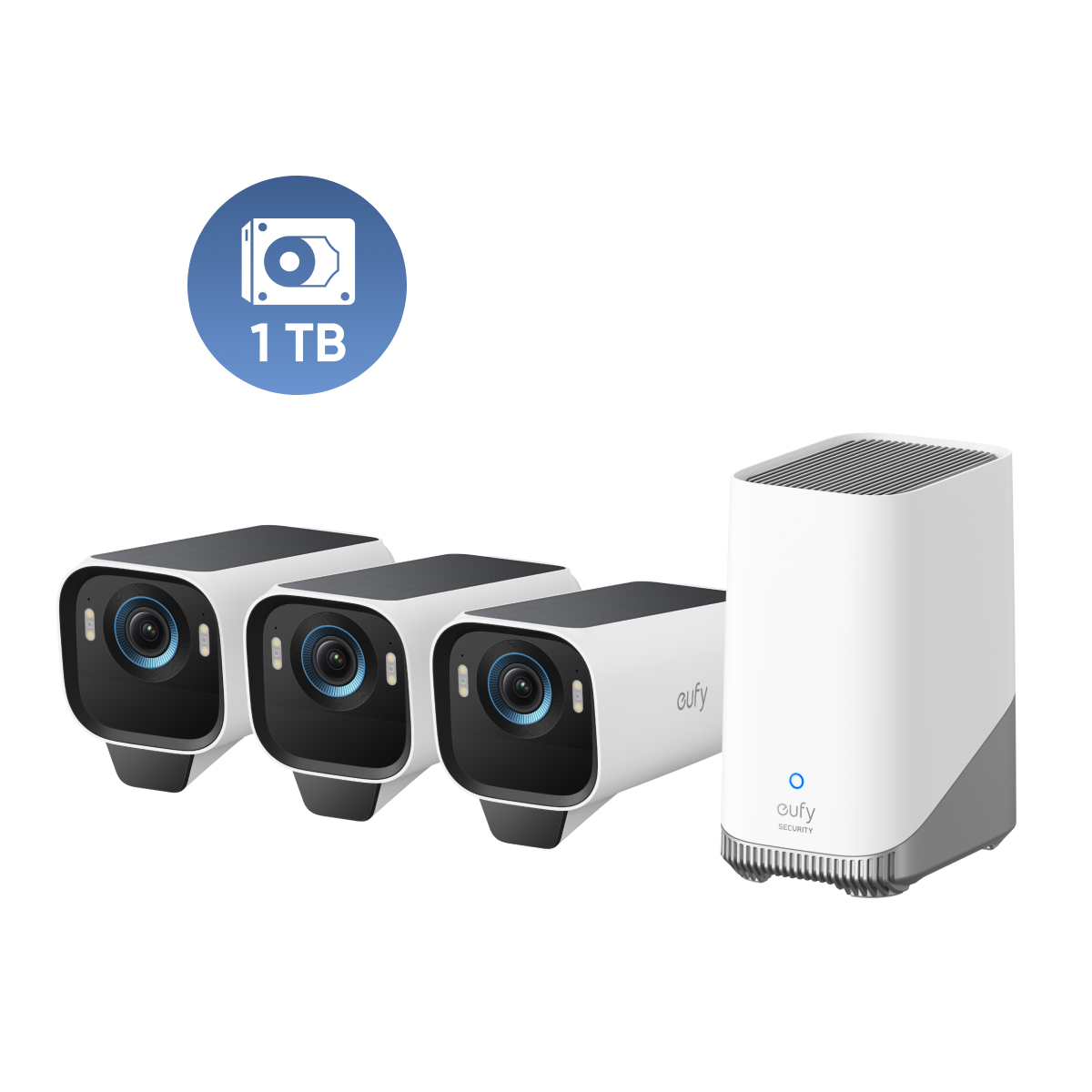 Kit de 3 caméras eufyCam S3 Pro + Disque dur 1 To
