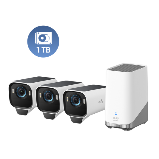 Kit de 3 caméras eufyCam S3 Pro + Disque dur 1 To