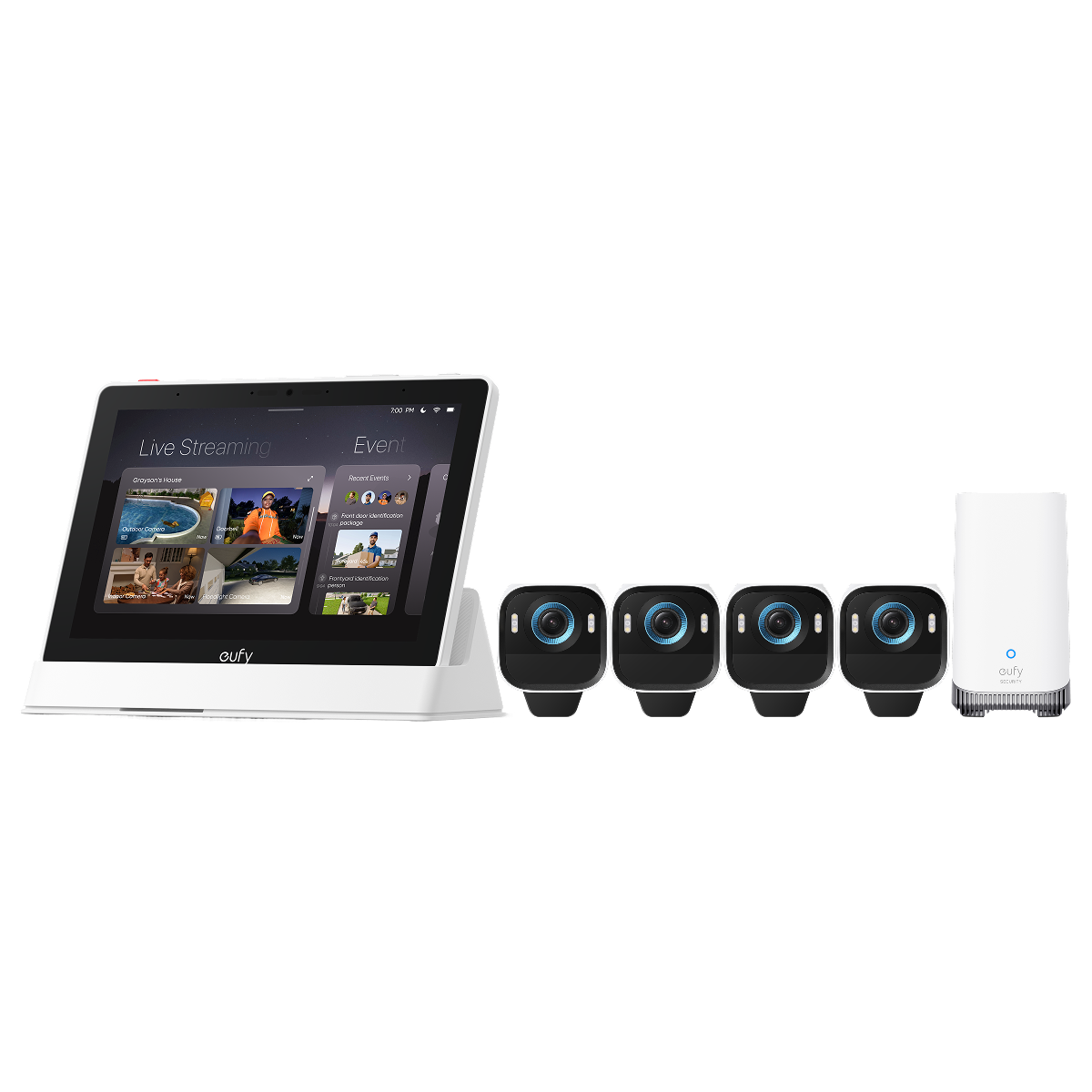 eufy Smart Display + Kit de 4 caméras eufyCam S3 Pro