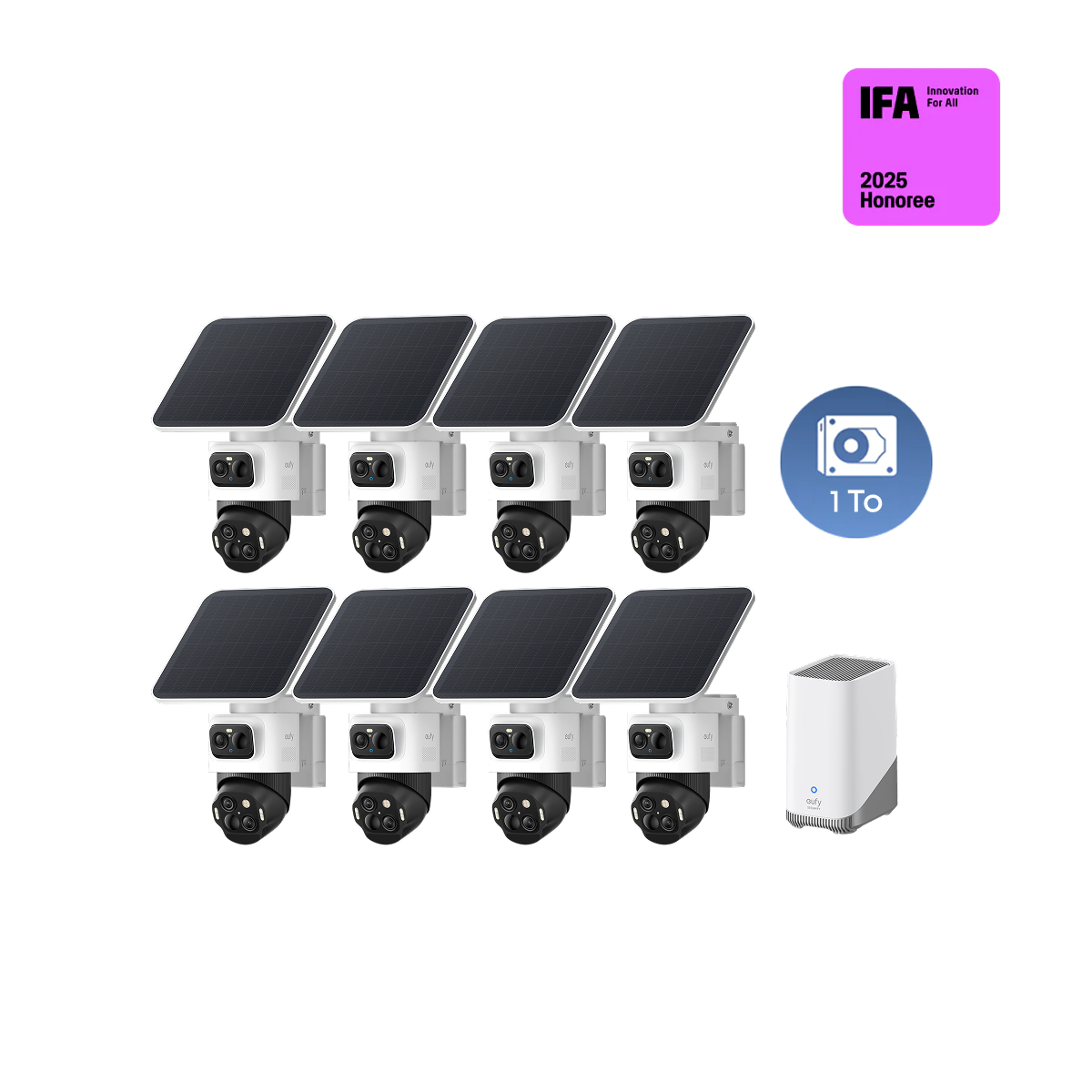 Kit de 8 caméras eufyCam S4 + Disque dur 1 To