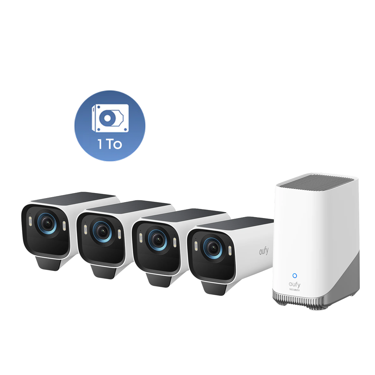 Kit de 4 caméras eufyCam S3 Pro + Disque dur 1 To