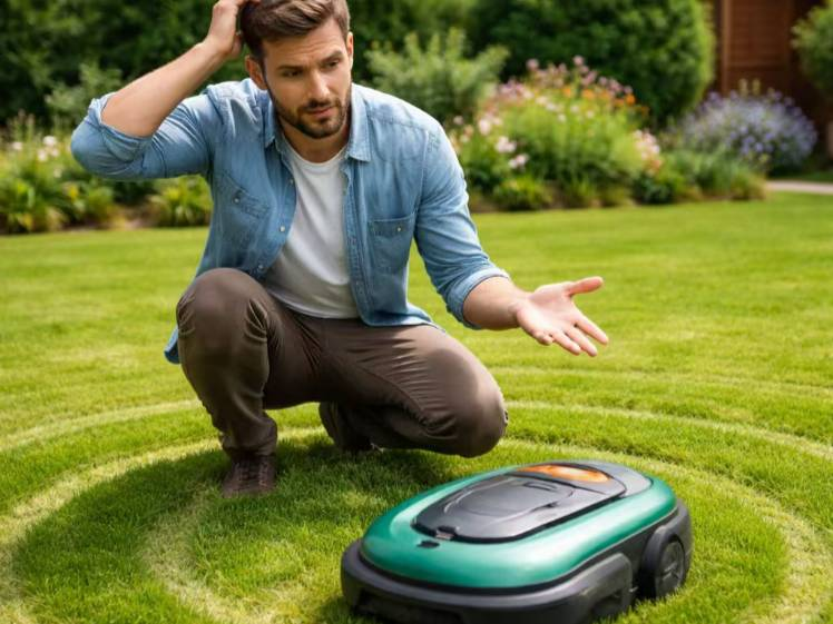 Pourquoi mon robot tondeuse tourne en rond