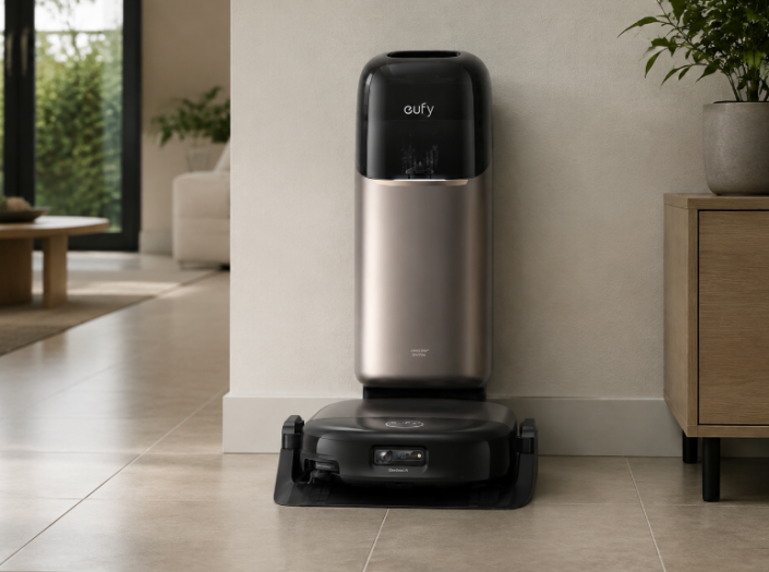 Robot aspirateur laveur pour carrelage