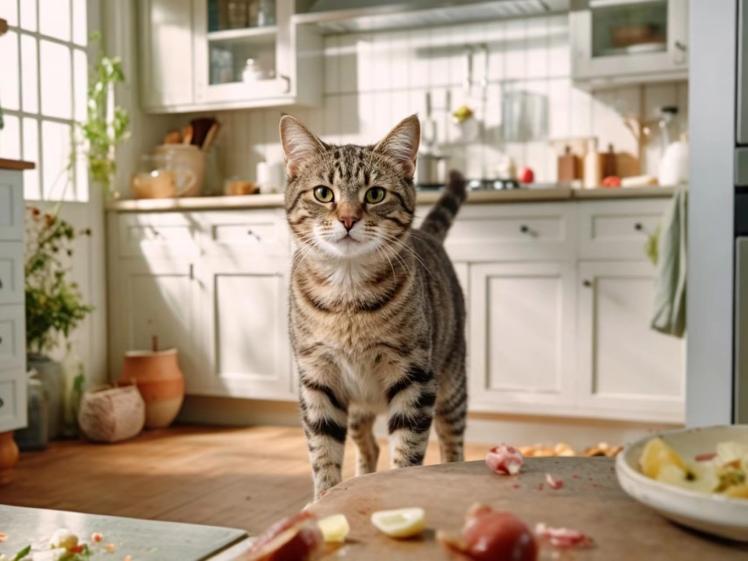 Chat seul pendant une absence