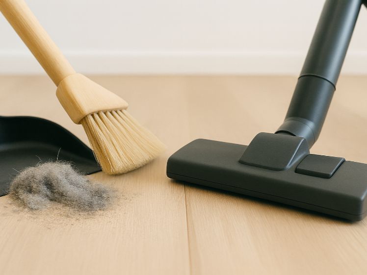 Épousseter avant ou après la balayeuse