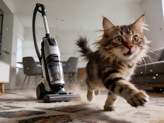 Pourquoi mon chat a peur de l’aspirateur ? causes et solutions