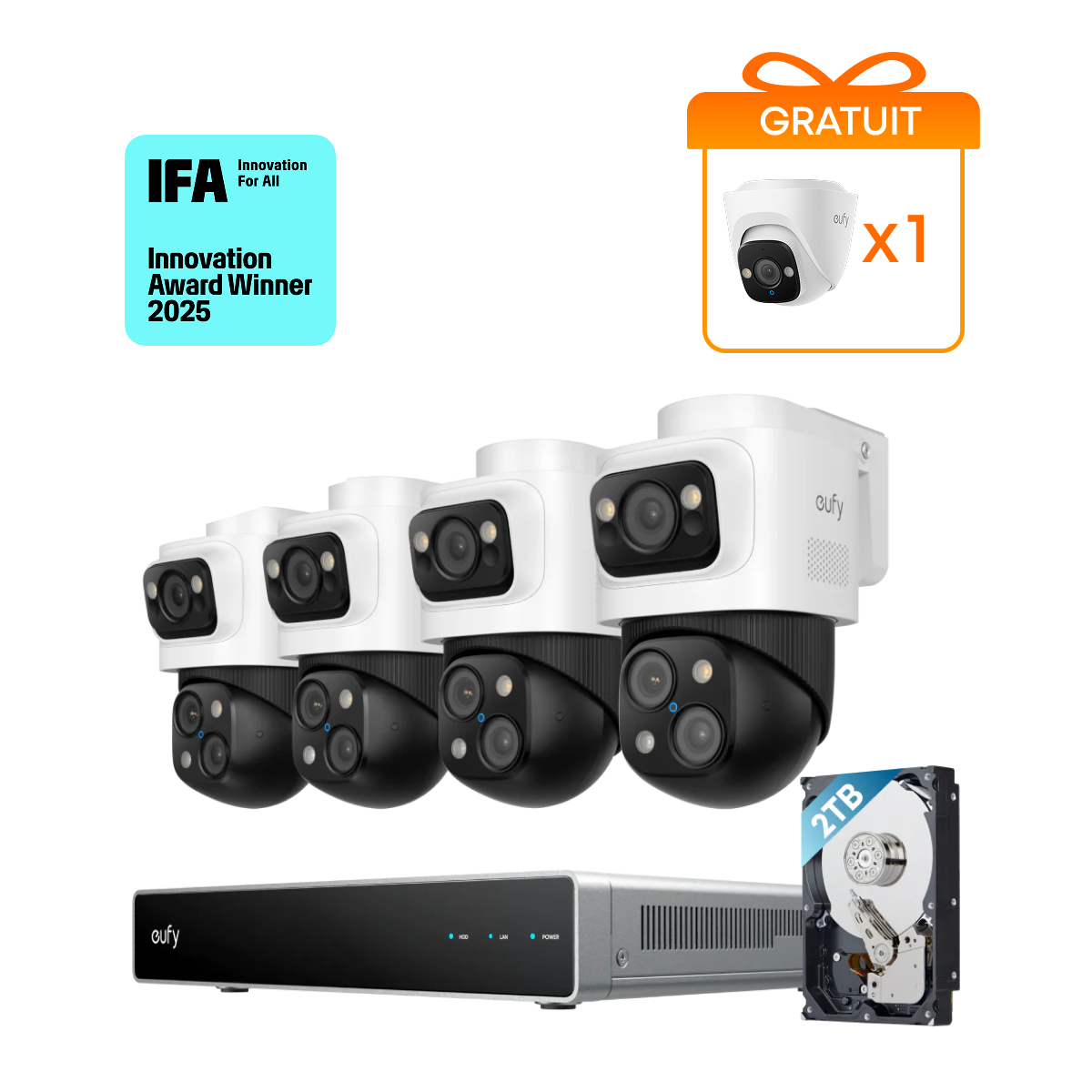 eufy Système de sécurité NVR PoE S4 Max