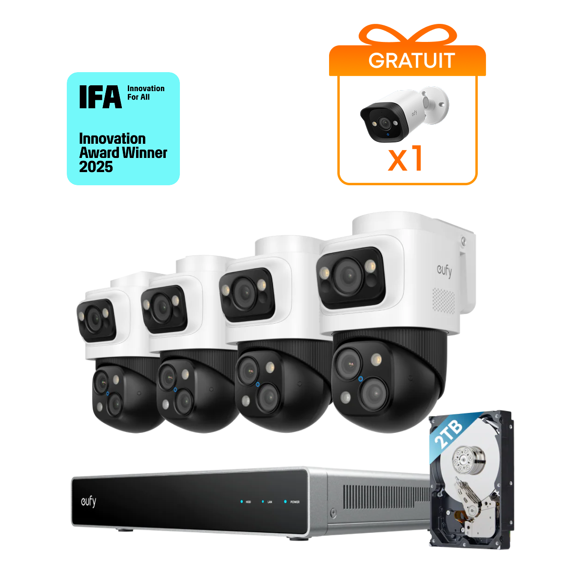 eufy Système de sécurité NVR PoE S4 Max