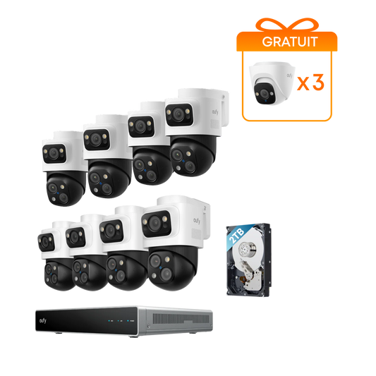 kit de 8 eufy Système de sécurité NVR PoE S4 Max