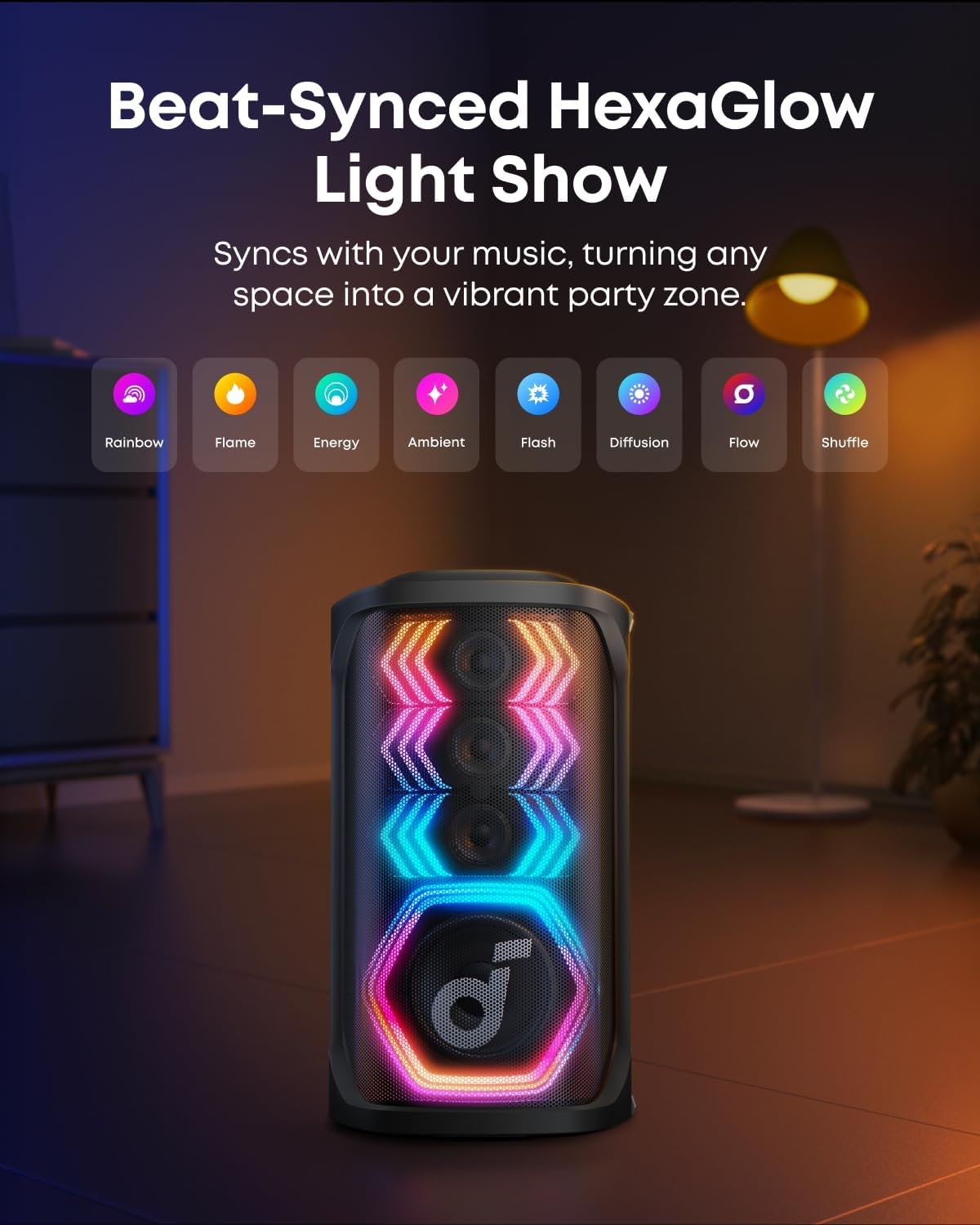 Rave 3s | Enceinte 200 W avec IA pour karaoké
