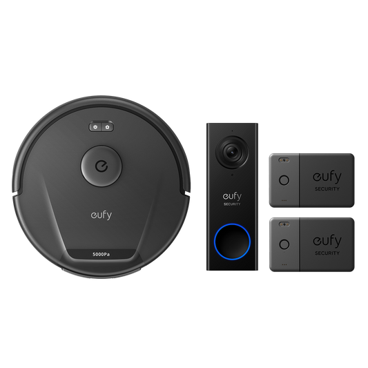 Robot aspirateur L60 Hybrid eufy+Sonnette vidéo C30 eufy Security+Carte eufy Security smarttrack*2