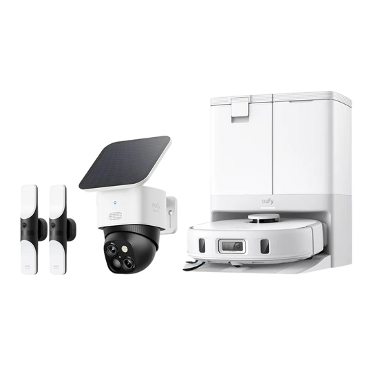 Applique murale filaire avec caméra intégrée S100*2 + SoloCam S340 + eufy X10 Pro Omni