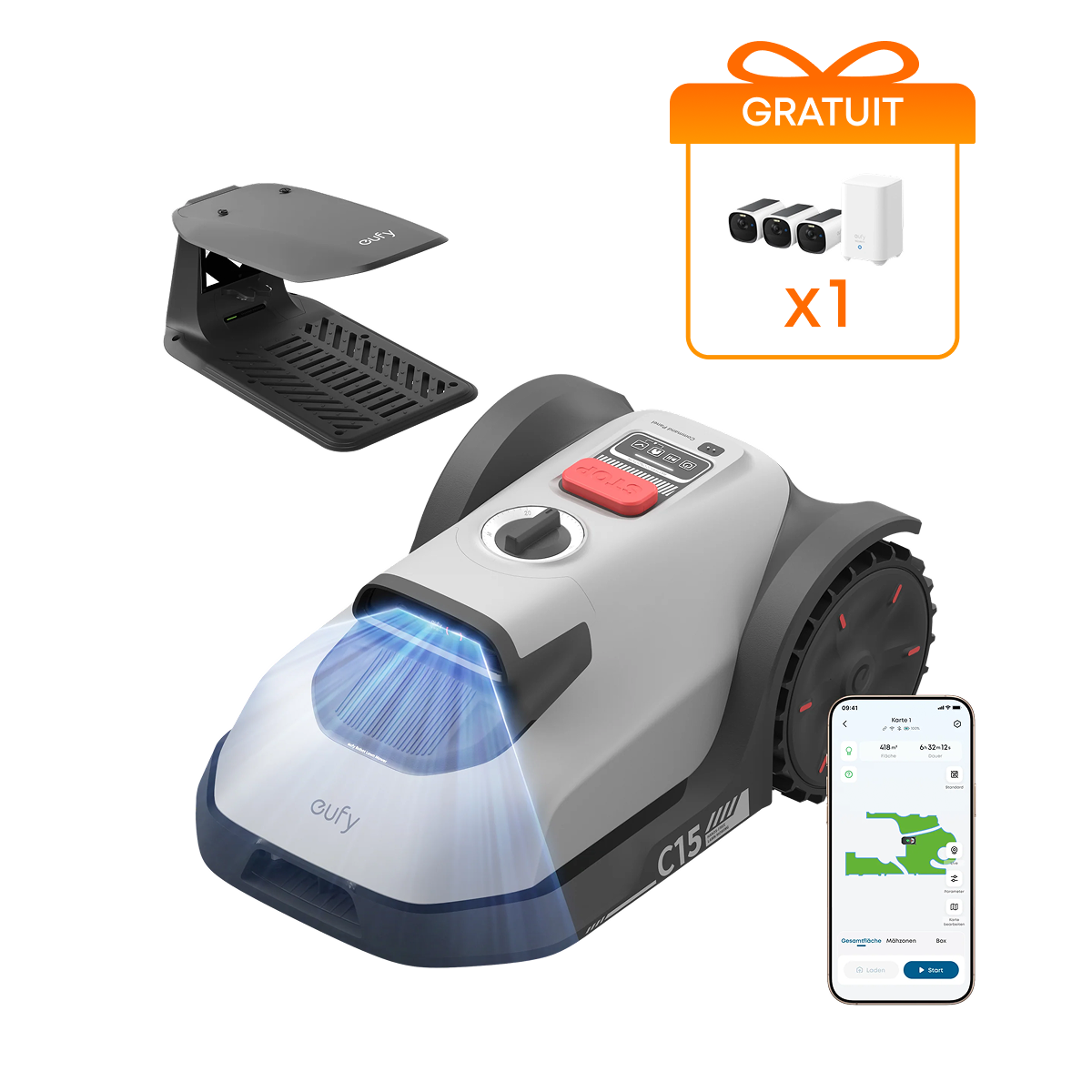 eufy Robot tondeuse C15 (avec Garage)