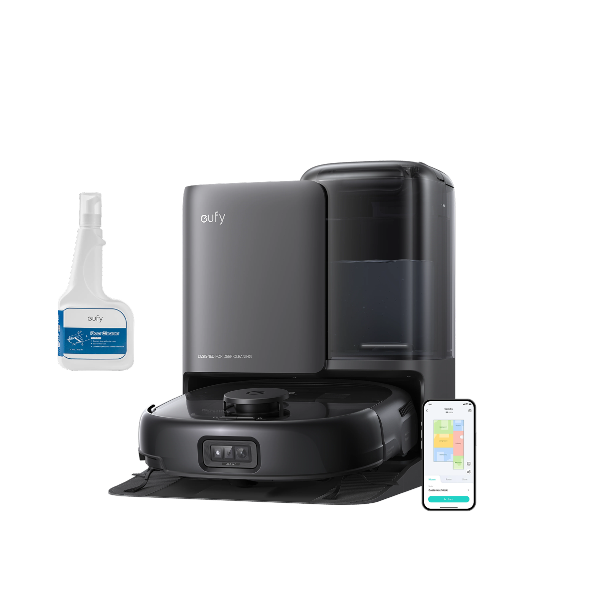 eufy Robot aspirateur Omni E25 + Solution de nettoyage pour sols