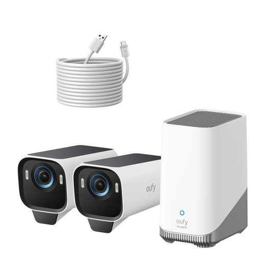 Kit de 2 caméras eufyCam S3 Pro+ Câble d'alimentation USB-C 4,5m