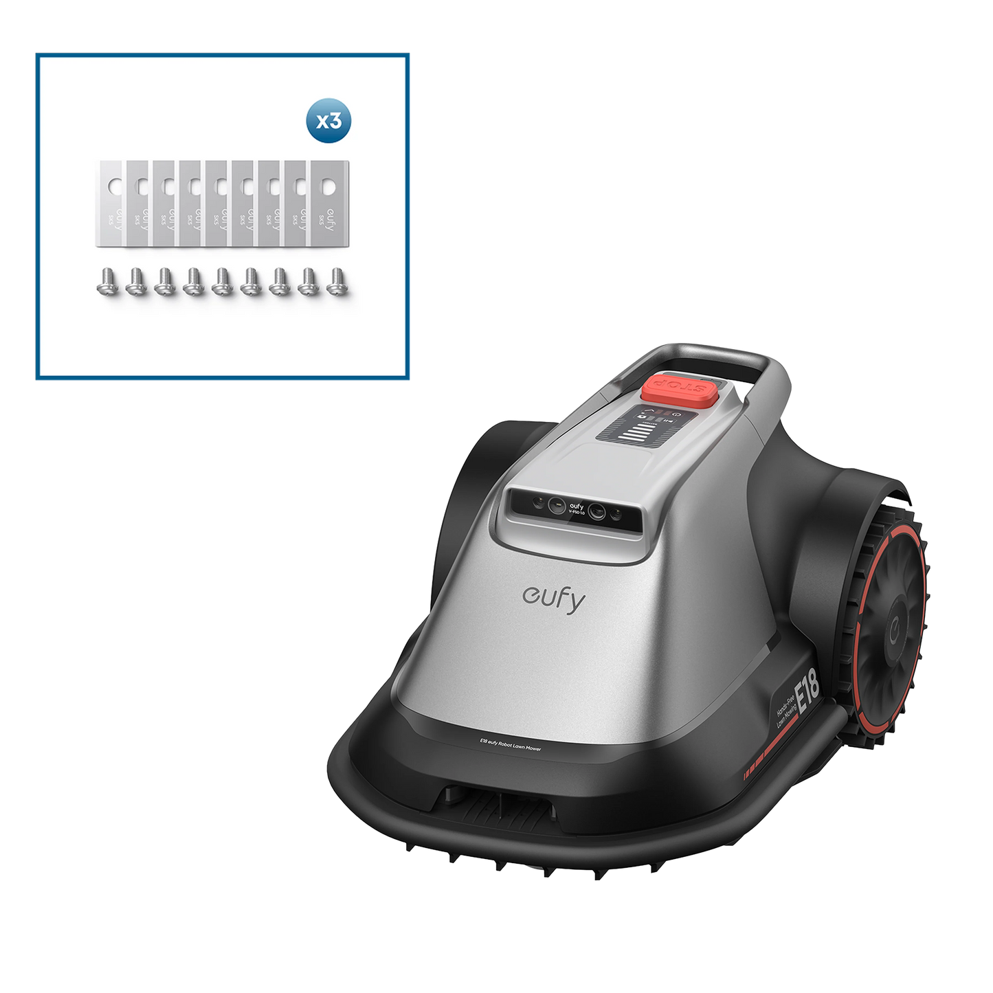 eufy Robot tondeuse E18 +Boîte de lames de rechange eufy