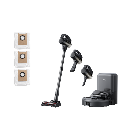 eufy Robot aspirateur 3-en-1 E20 + eufy Sac à poussière x 3