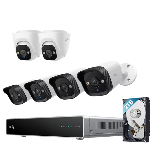 Système de vidéosurveillance NVR PoE eufy E40 et 2 E41 caméras Tourelle