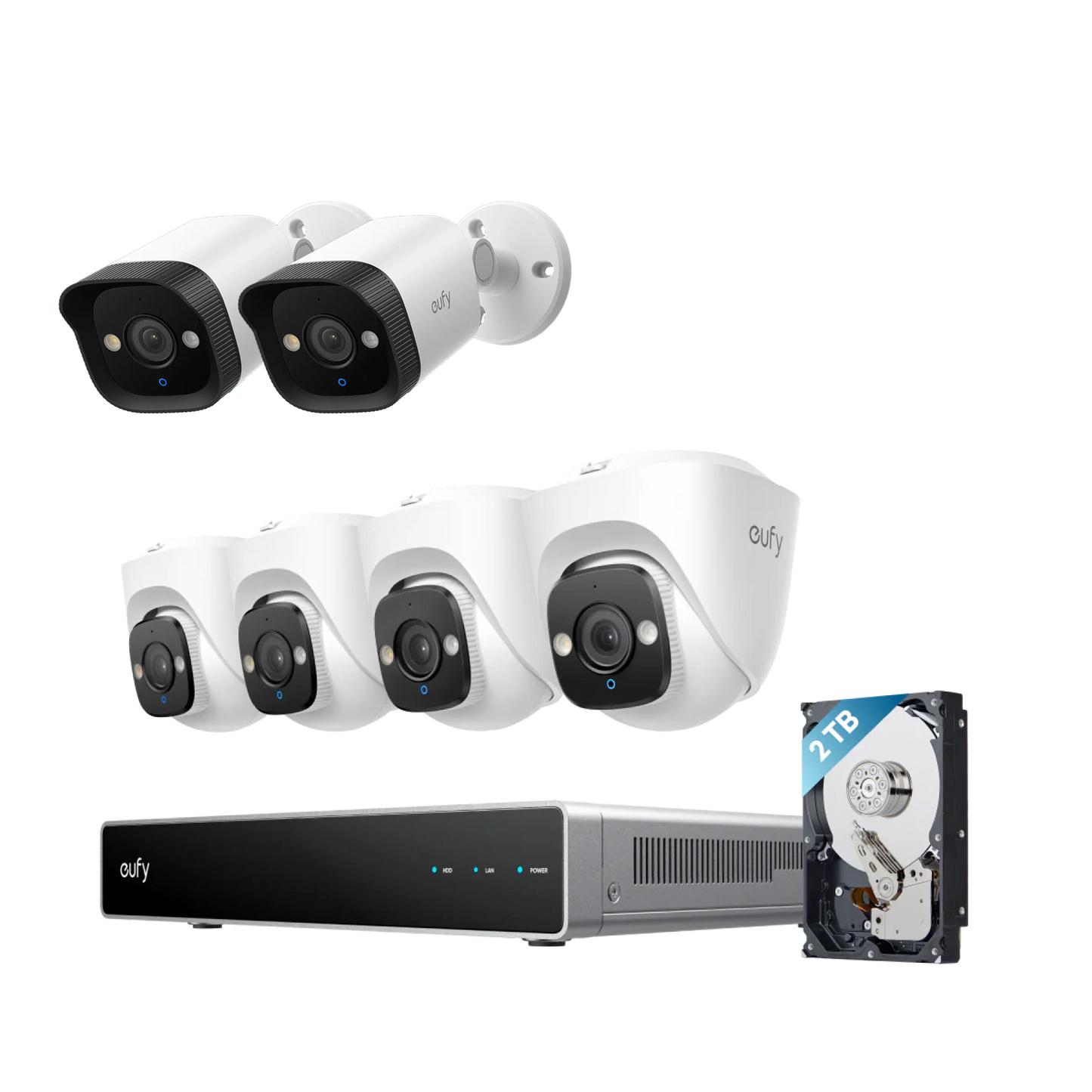 Système de vidéosurveillance NVR PoE eufy E41 et 2 E40 caméras  Bullet
