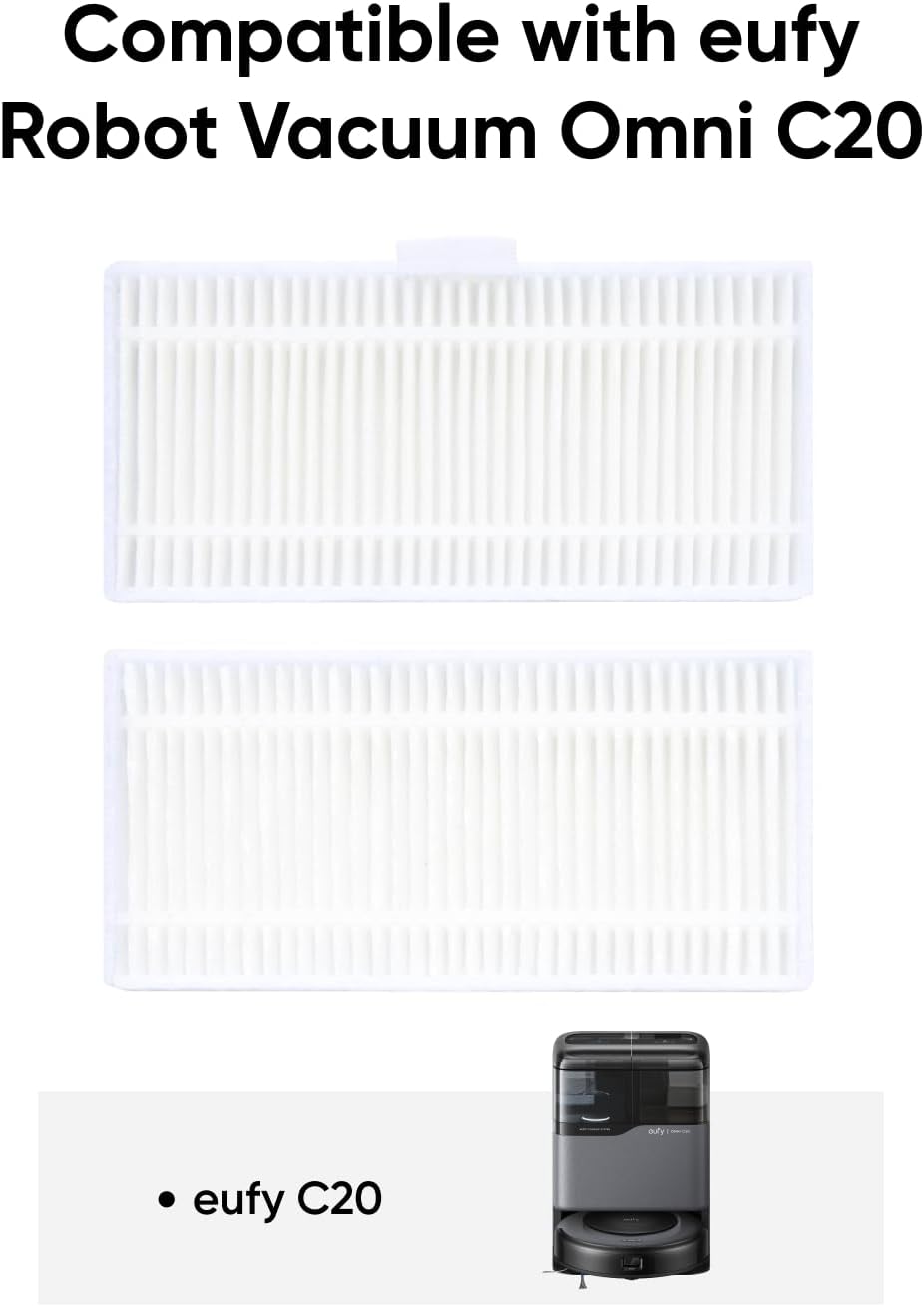 eufy Filtres lavables de rechange (deux) pour l'aspirateur eufy E20 Omini