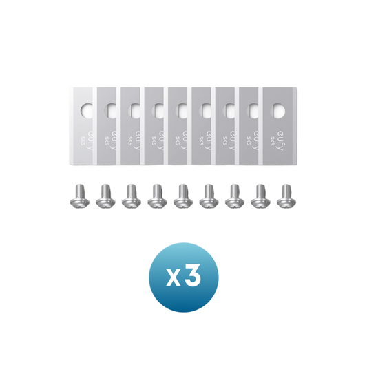 Boîte de lames de rechange eufy : 3 (9 lames de tondeuse et 9 vis), compatible avec eufy E15 & E18*