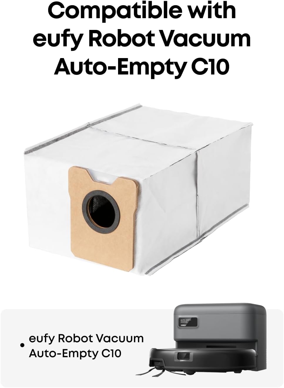 eufy Sac à poussière grande capacité compatible avec les modèles eufy C10 & C20