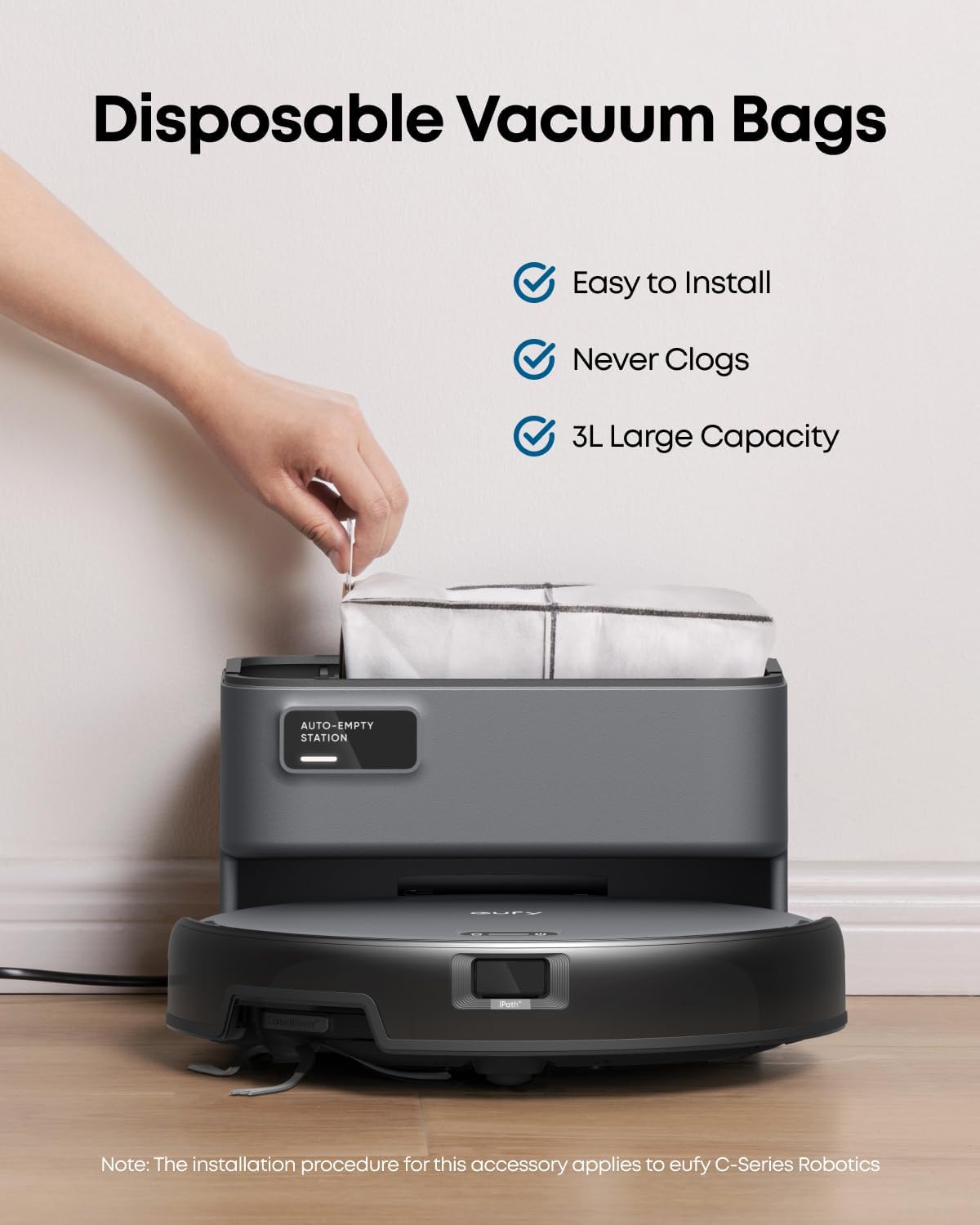 eufy Sac à poussière grande capacité compatible avec les modèles eufy C10 & C20