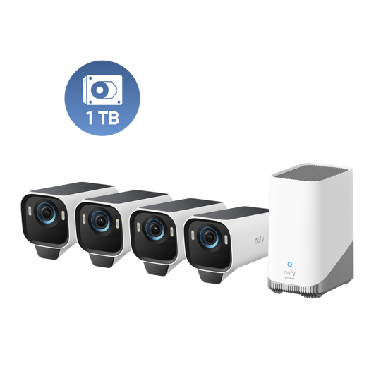 Kit de 4 caméras eufyCam S3 Pro + Disque dur 1 To