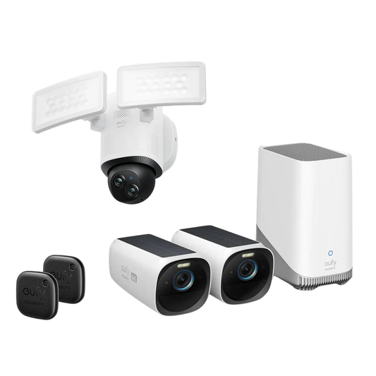 Caméra avec projecteur E340 + eufyCam S330 + SmartTrack Link eufy Security*2