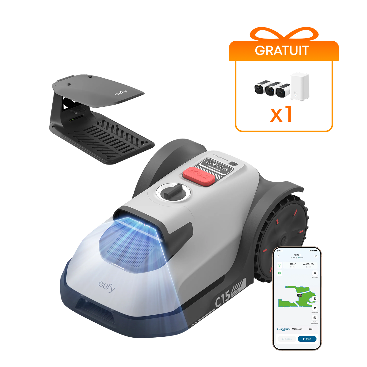 eufy Robot tondeuse C15 (avec Garage)