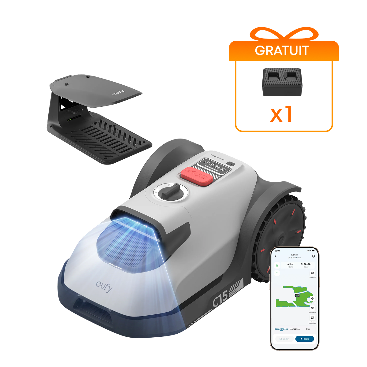 eufy Robot tondeuse C15 (avec Garage)
