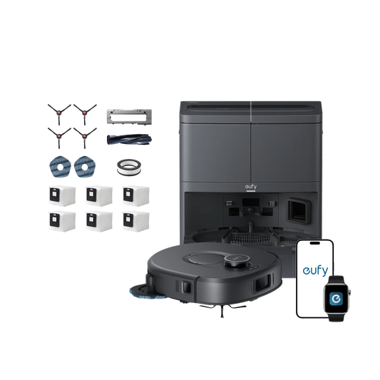 Anker eufy Robot aspirateur laveur 2-en-1 C30 Edge + Kit d'accessoires pour robots aspirateurs C30 Edge