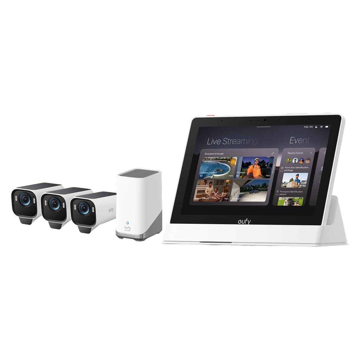 eufy Smart Display + Kit de 3 caméras eufyCam S3 Pro