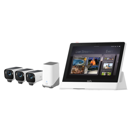eufy Smart Display + Kit de 3 caméras eufyCam S3 Pro