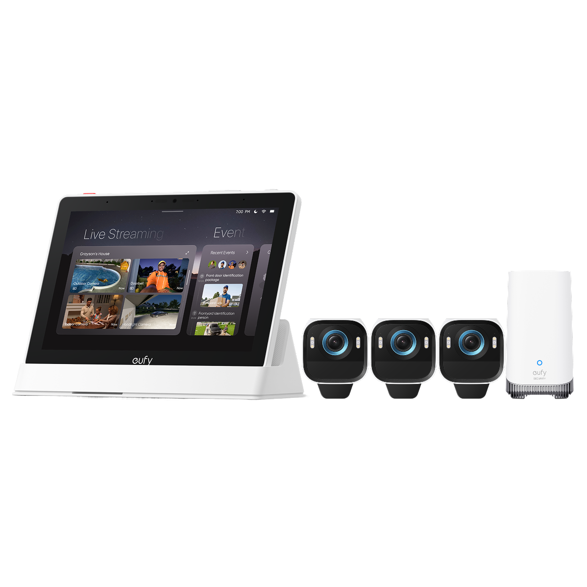 eufy Smart Display + Kit de 3 caméras eufyCam S3 Pro