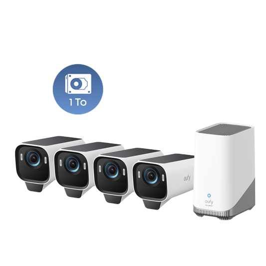 Kit de 4 caméras eufyCam S3 Pro + Disque dur 1 To