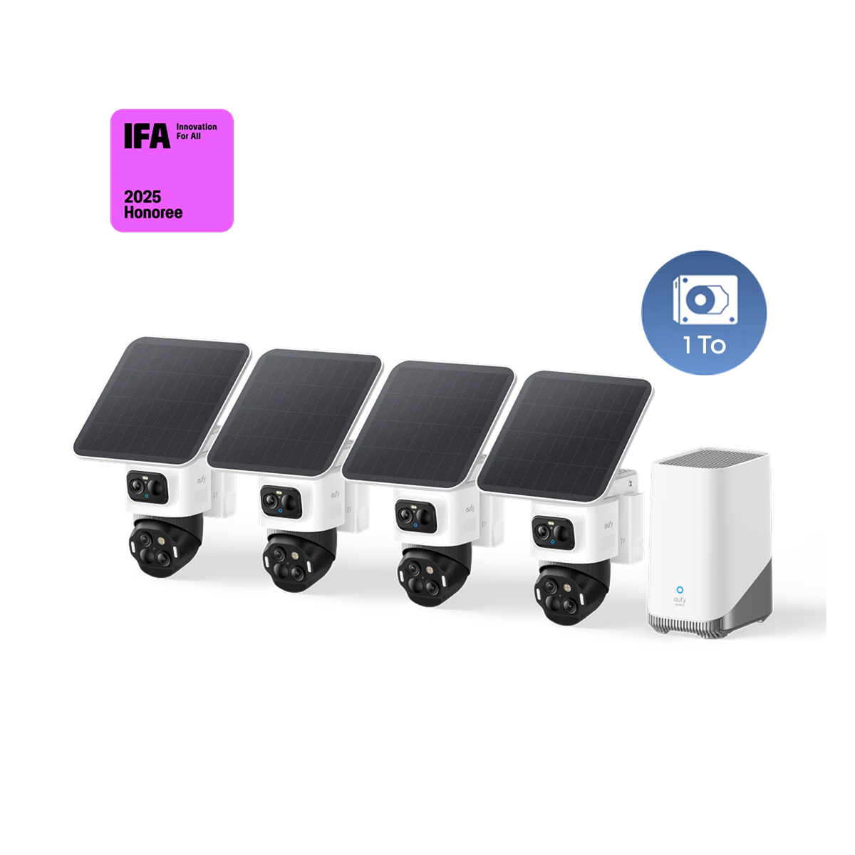 Kit de 4 caméras eufyCam S4 + Disque dur 1 To